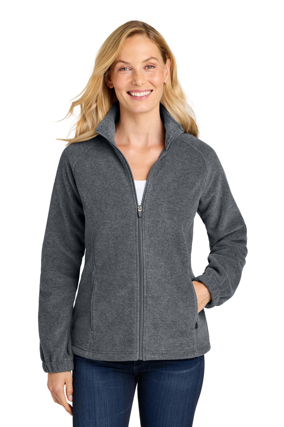 Port Authority ® Women's Plush Fleece Full-Zip Jacket L190 - Angelheart Embroidery and Screen Printing