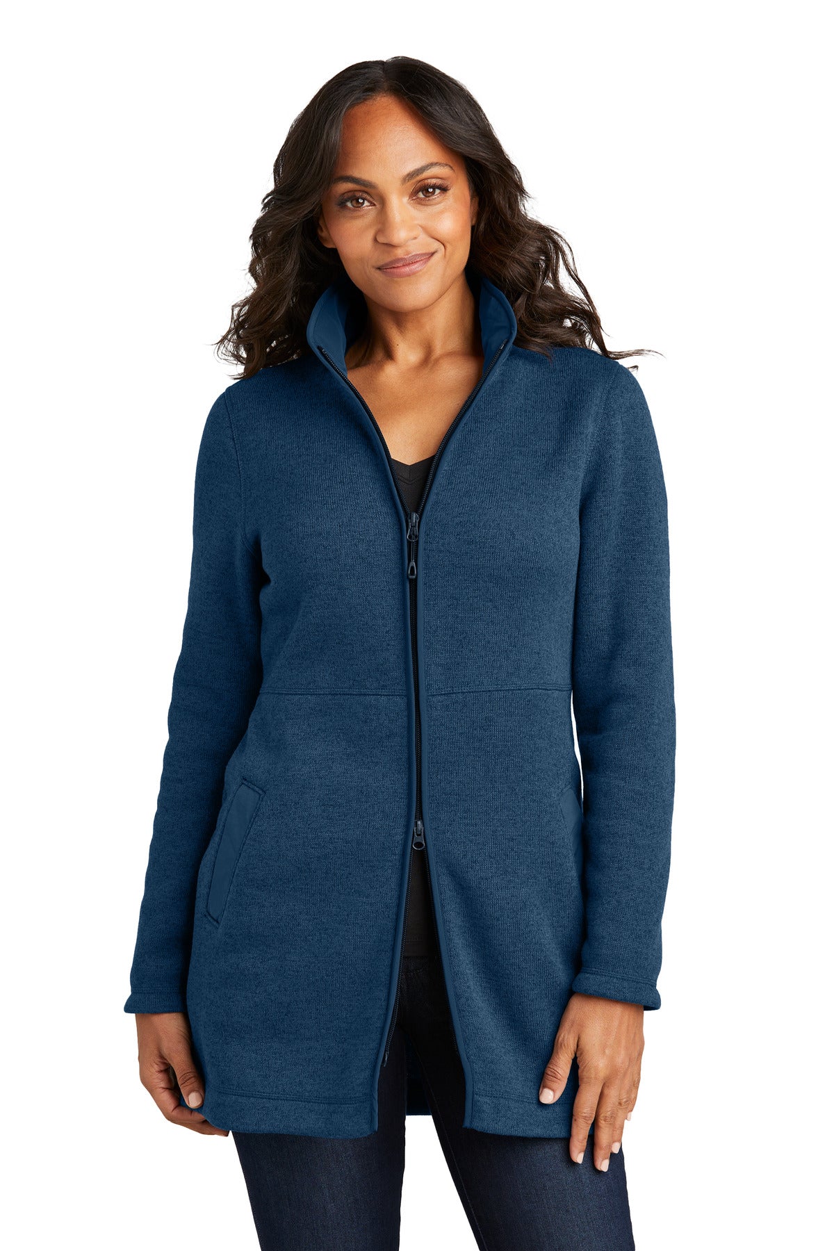 Port Authority ® Women's Arc Sweater Fleece Long Jacket L425 - Angelheart Embroidery and Screen Printing