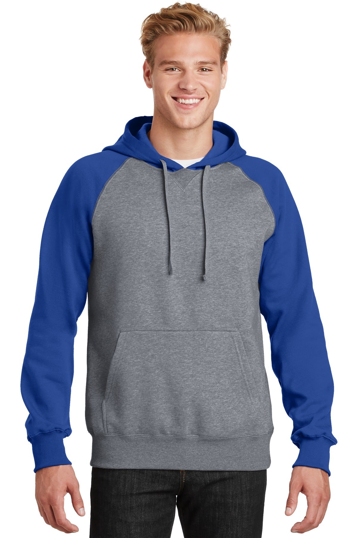 Sport-Tek ® Raglan Colorblock Pullover Hooded Sweatshirt. ST267