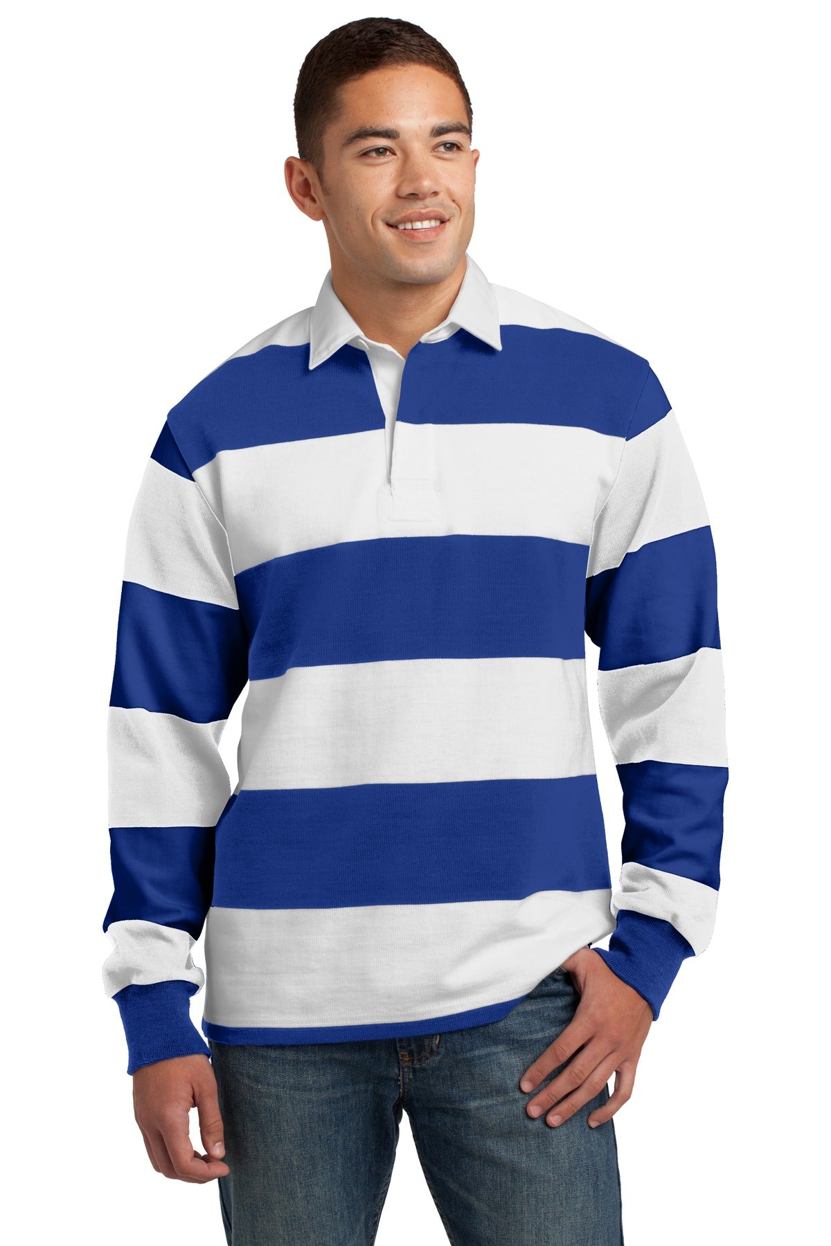 Sport-Tek ® Classic Long Sleeve Rugby Polo. ST301