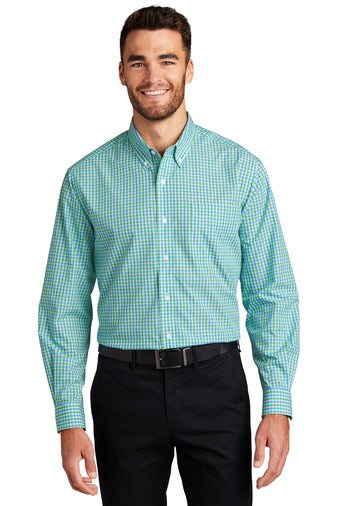 Port Authority® Long Sleeve Gingham Easy Care Shirt S654