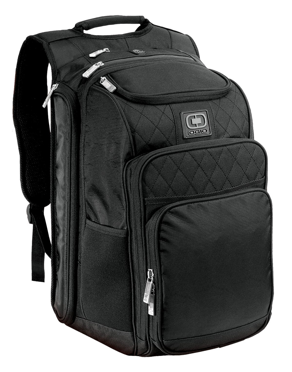 OGIO Epic Pack in black with multiple compartments and padded shoulder straps, designed for versatile everyday use.