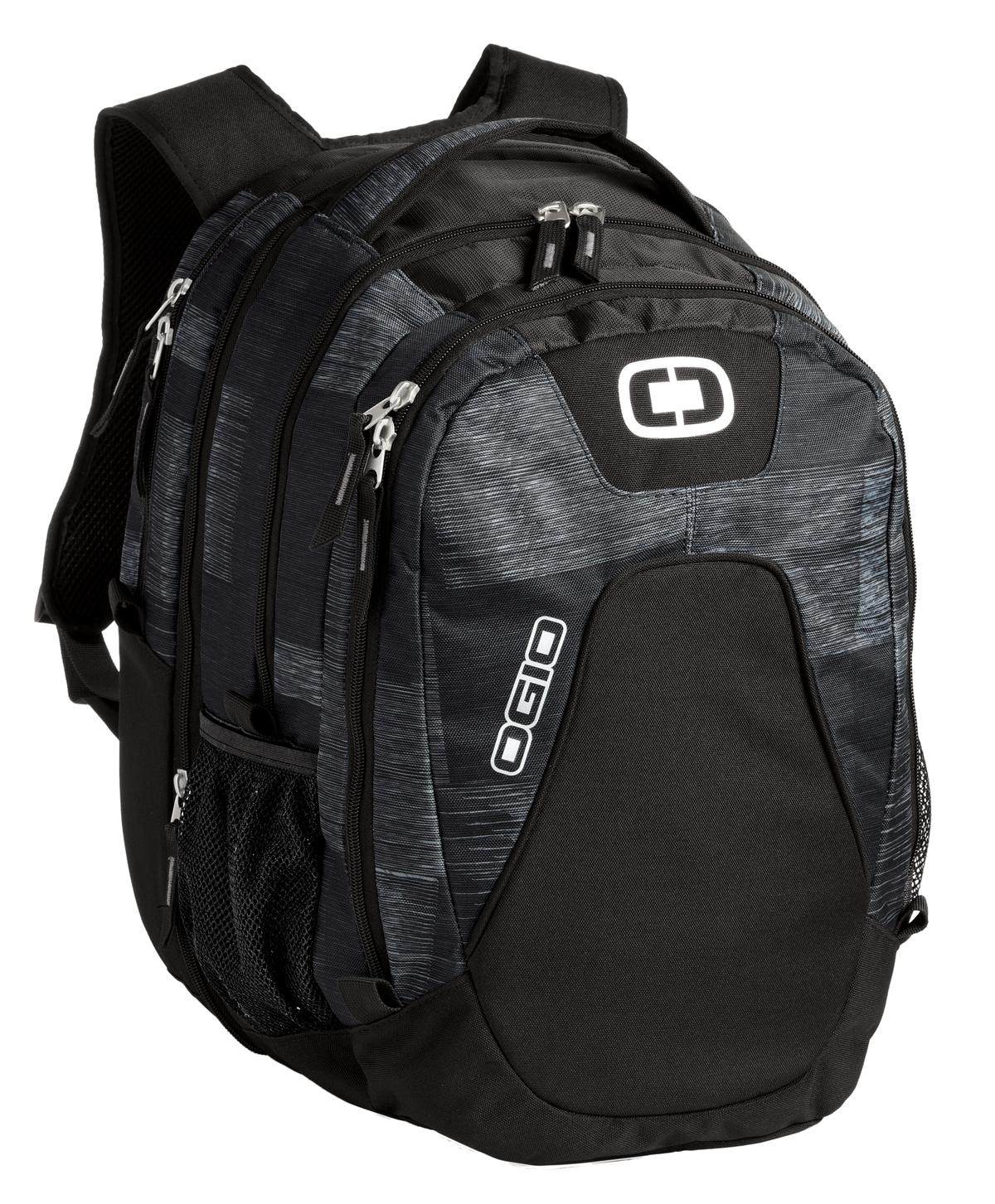 OGIO Juggernaut Pack in charcoal with multiple compartments and padded straps, designed for durable daily use.