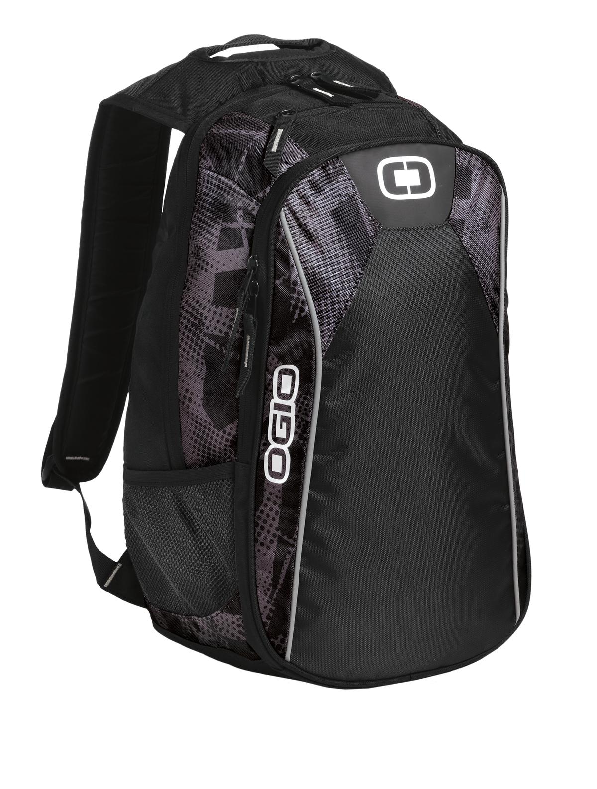 OGIO Marshall Pack with multiple compartments and padded straps, designed for comfortable carrying and organized storage.