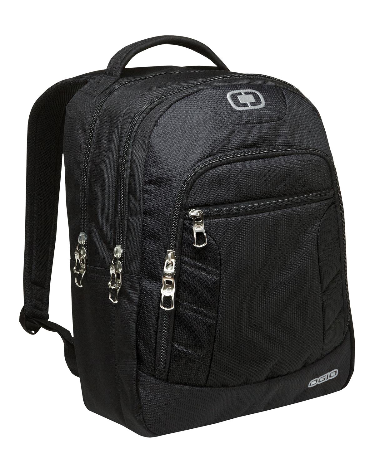 Black OGIO Colton Pack with multiple compartments and padded shoulder straps, designed for comfortable everyday carry.