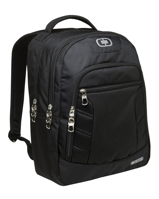 Black OGIO Colton Pack with multiple compartments and padded shoulder straps, designed for comfortable everyday carry.