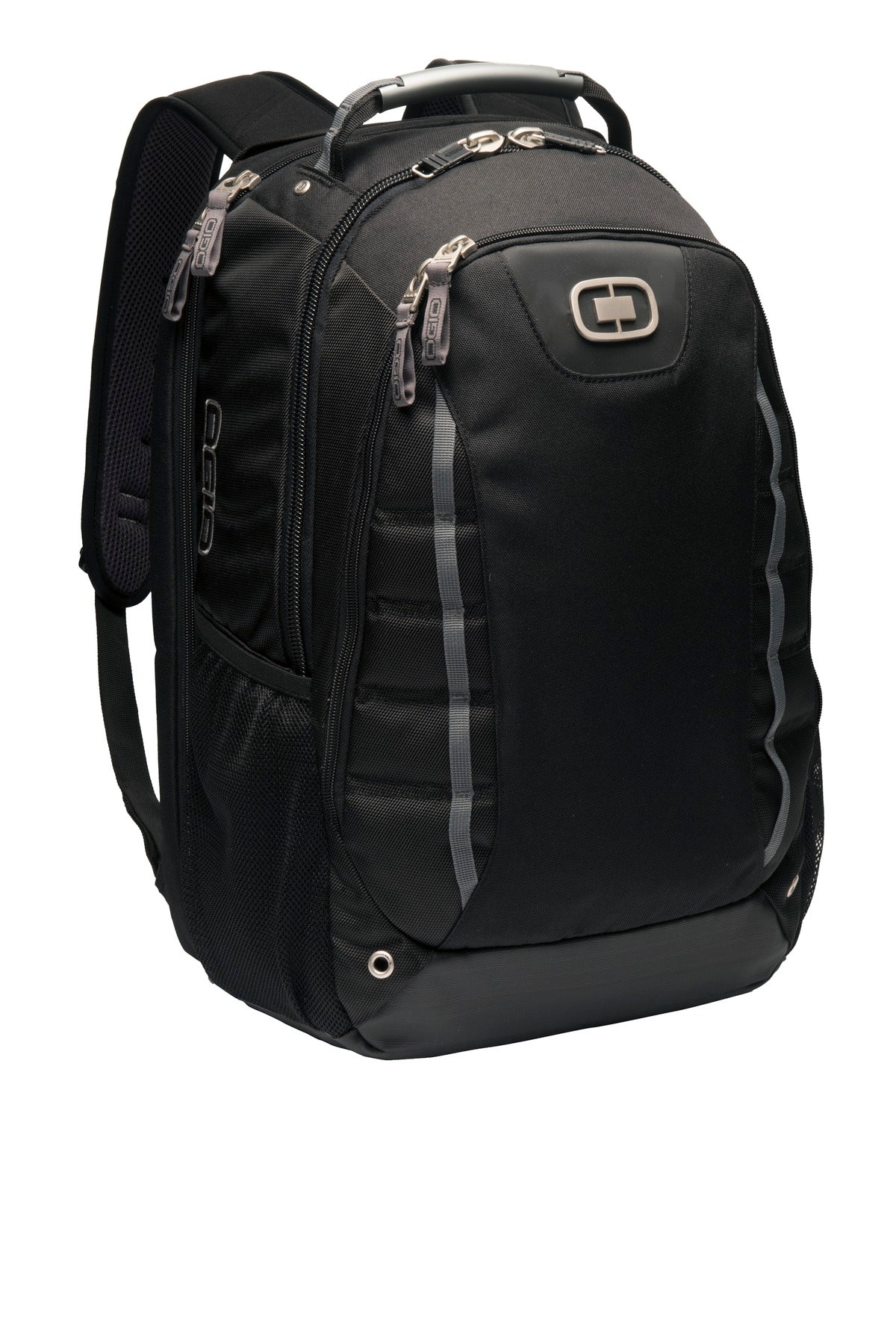 Black OGIO Pursuit Pack with multiple compartments and padded straps, designed for travel and daily use.
