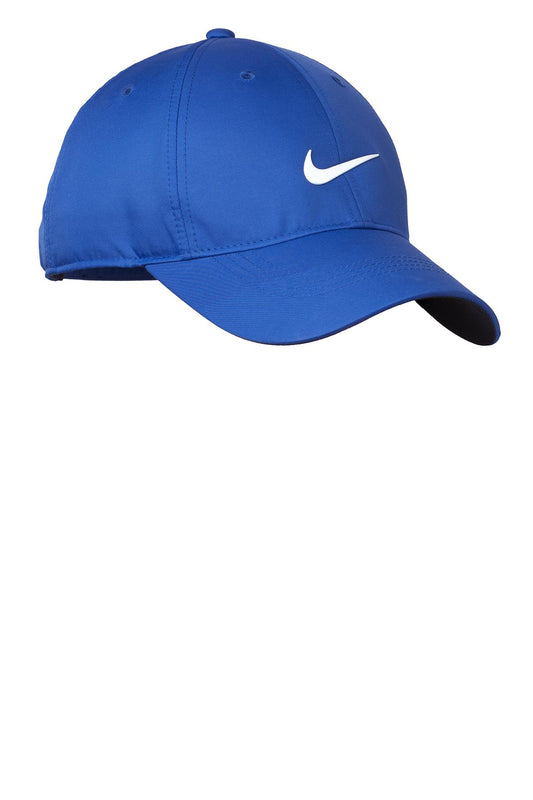Nike Dri-FIT Swoosh front cap in game royal blue with Nike logo, breathable athletic hat designed for active wear.