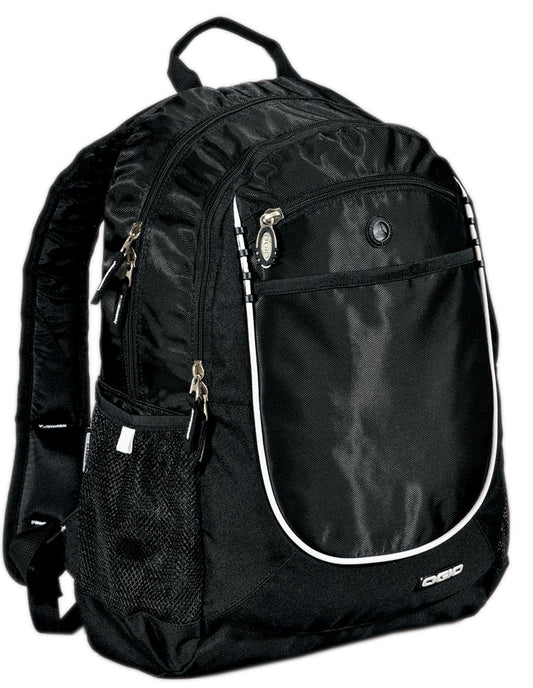 OGIO Carbon Pack in black, featuring multiple compartments and padded shoulder straps for comfortable daily use.