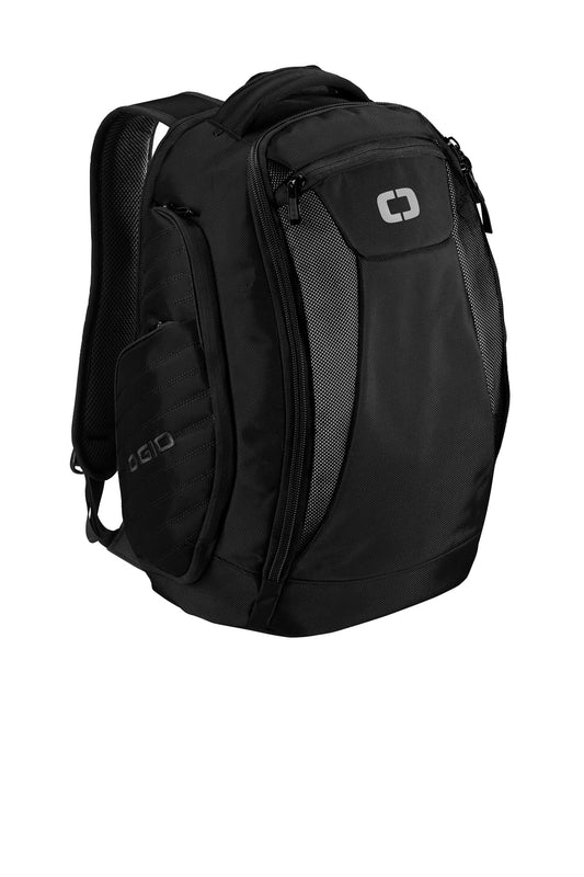 Black OGIO Flashpoint Pack with multiple compartments and padded shoulder straps, designed for durable travel and daily use.