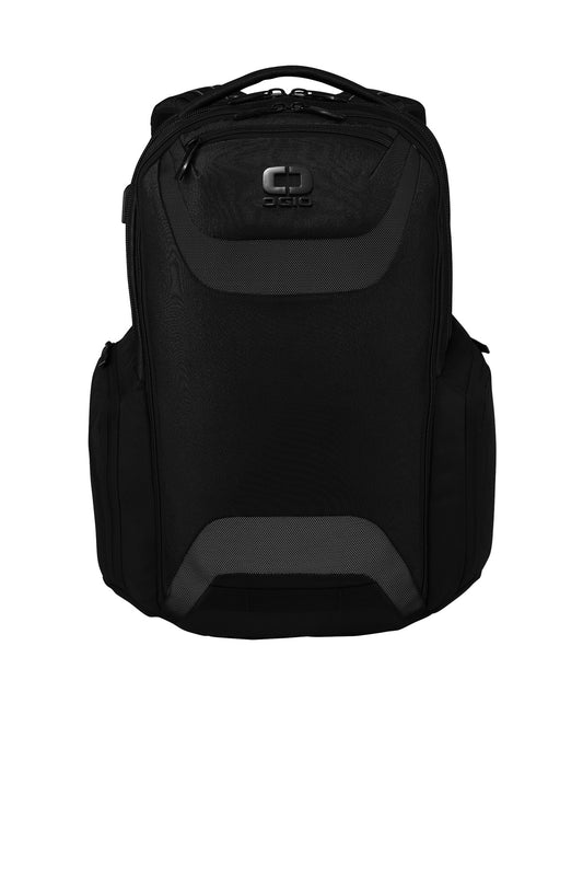 Black OGIO Connected Pack 91008 with flat, straight design and multiple compartments for organized storage.