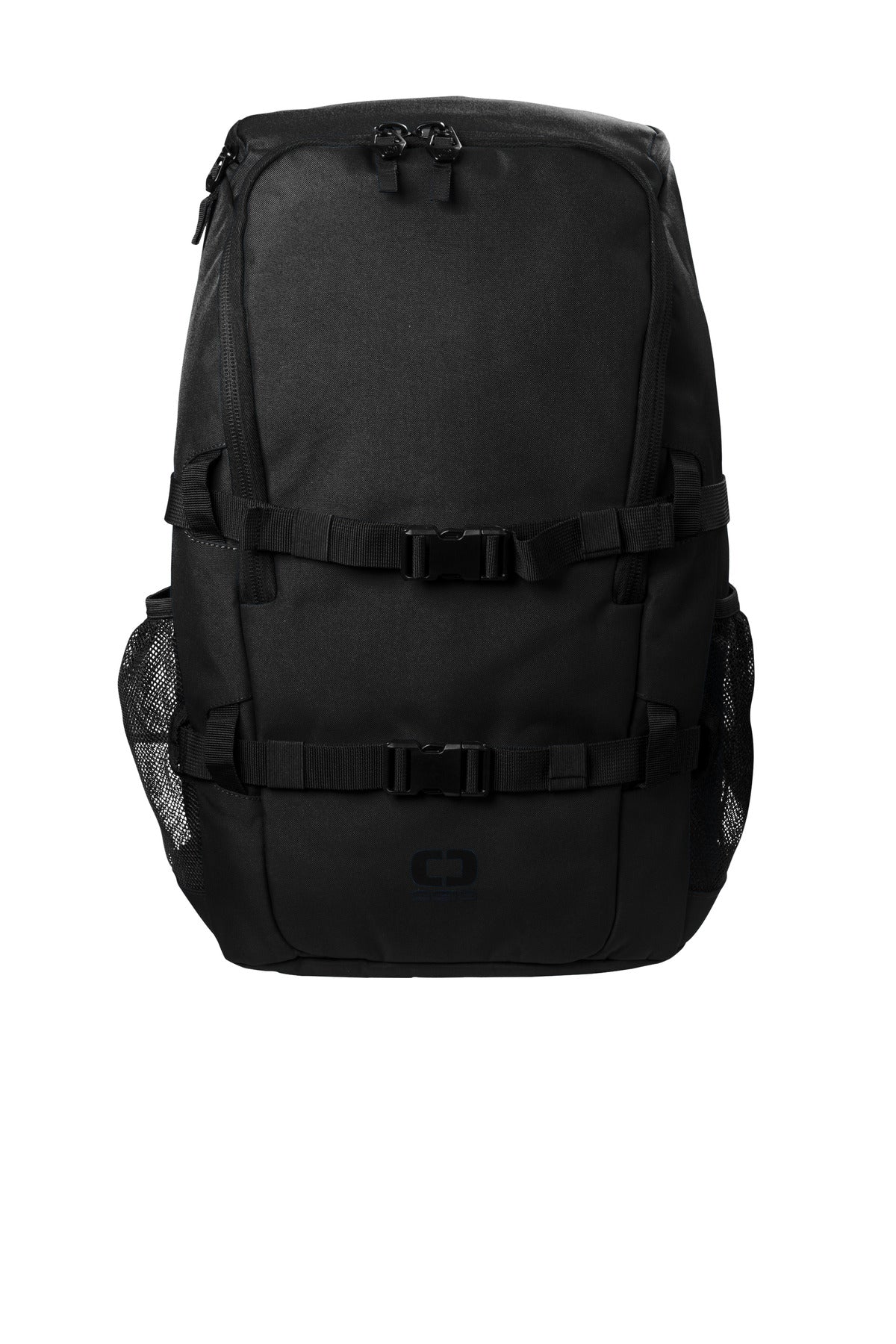 Black OGIO Street Pack 91016 with multiple compartments, padded shoulder straps, and sleek design for urban use.