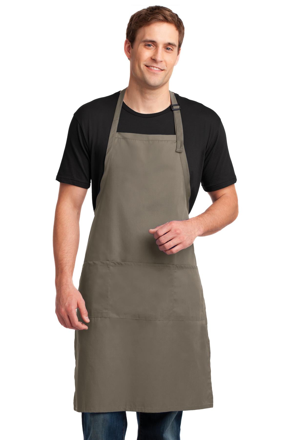 Port Authority ®  Easy Care Extra Long Bib Apron with Stain Release. A700 - Angelheart Embroidery and Screen Printing