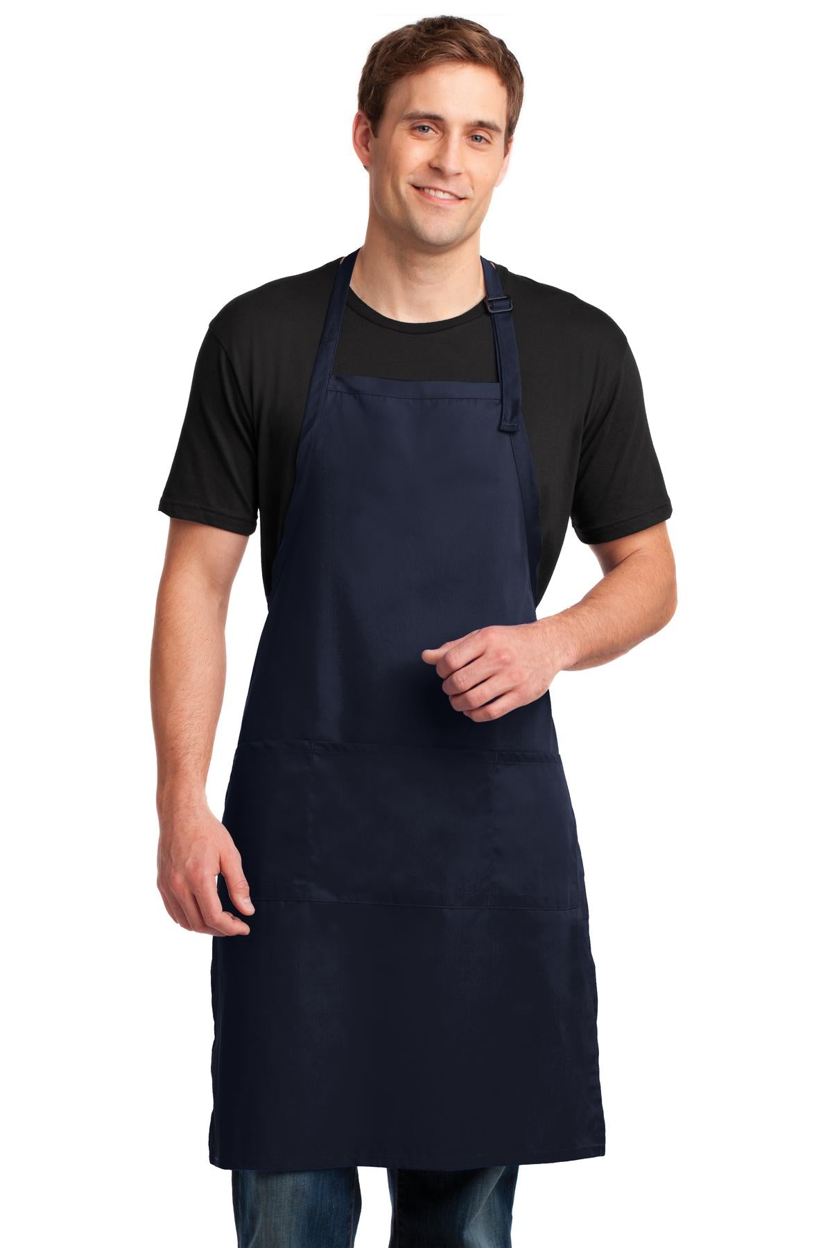 Port Authority ®  Easy Care Extra Long Bib Apron with Stain Release. A700 - Angelheart Embroidery and Screen Printing