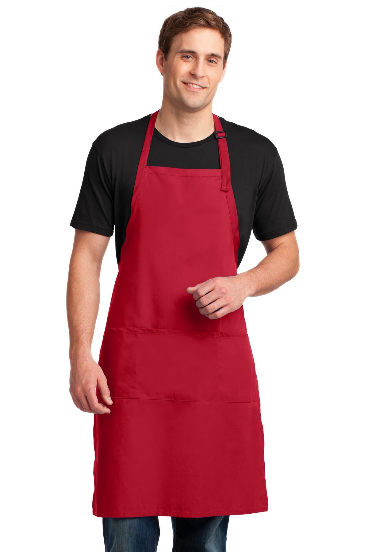 Port Authority ®  Easy Care Extra Long Bib Apron with Stain Release. A700 - Angelheart Embroidery and Screen Printing