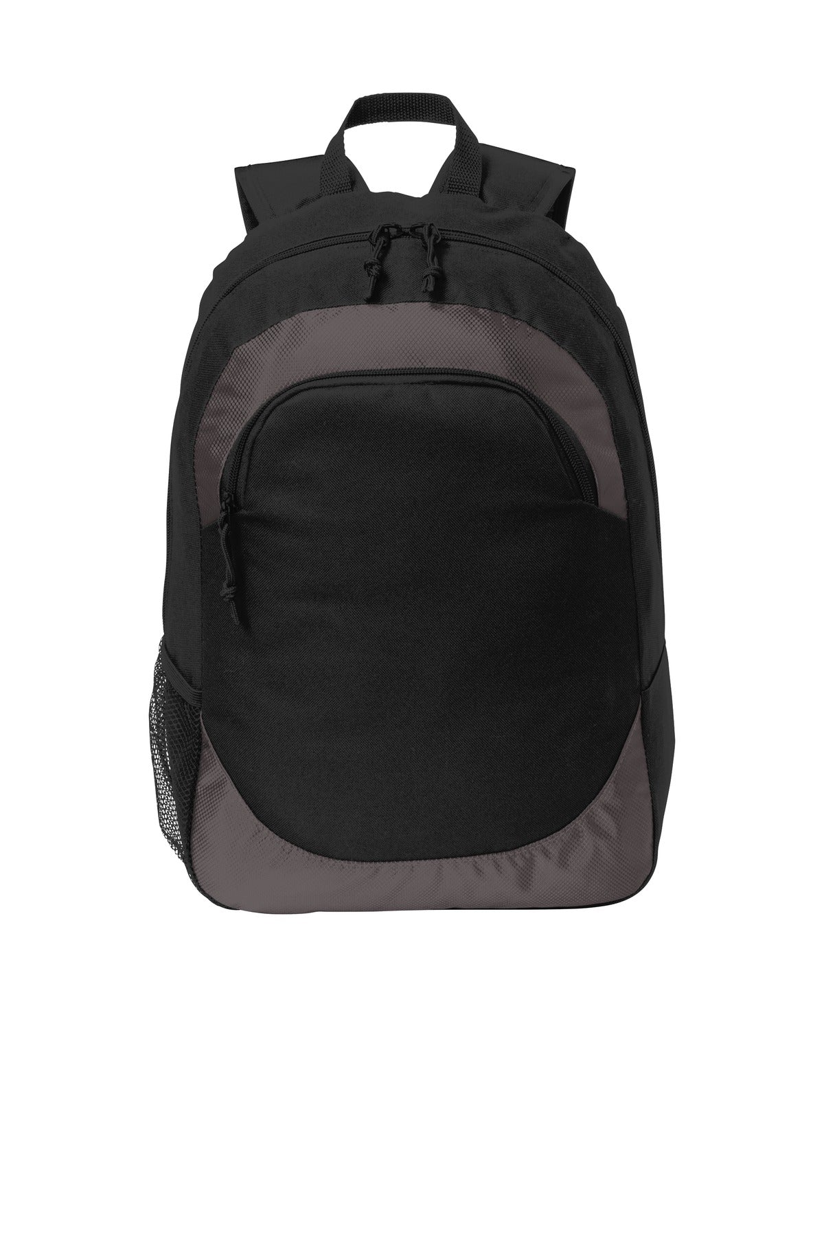 Port Authority Circuit Backpack in sterling grey and black, featuring multiple compartments and padded shoulder straps.