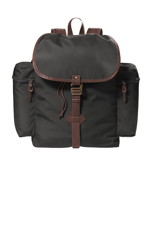 Port Authority The Original Pack backpack in deep black, featuring a flat front design and adjustable straps.