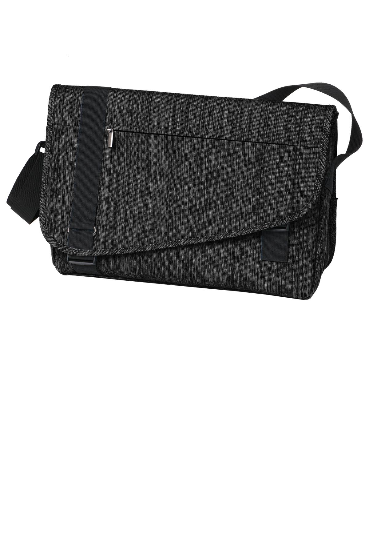 Port Authority Crossbody Messenger bag in storm gray with flat front design, adjustable strap, and multiple compartments.