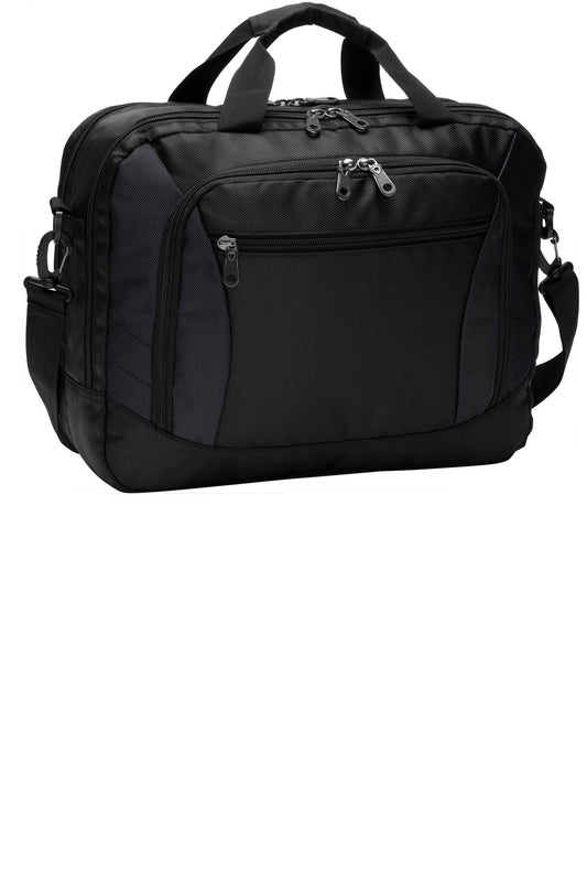 Black Port Authority Commuter Brief with front compartments and handles, designed for professional travel and work organization.