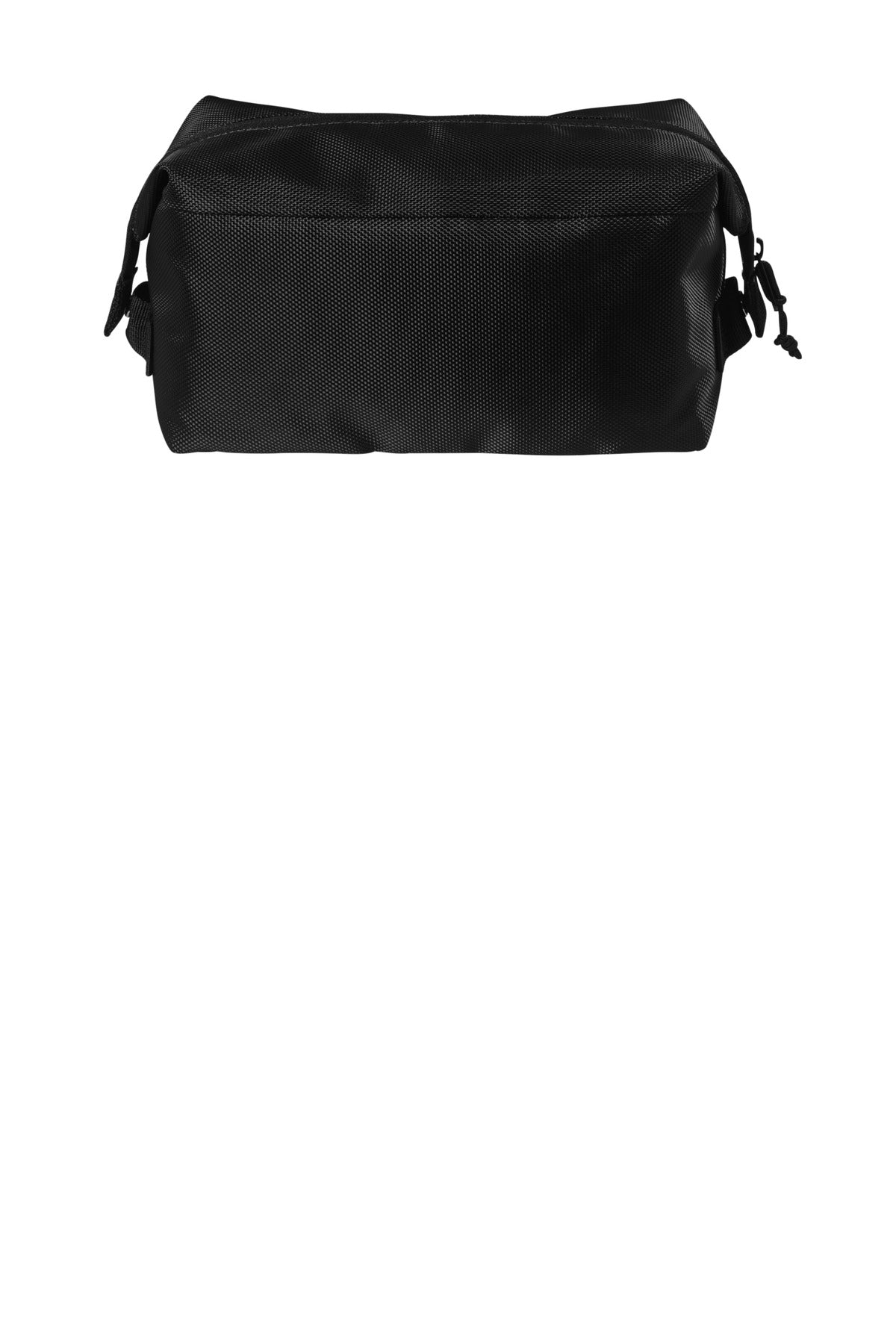 Black Port Authority travel bag BG751 with flat front design, durable material, and carry handles for easy travel.