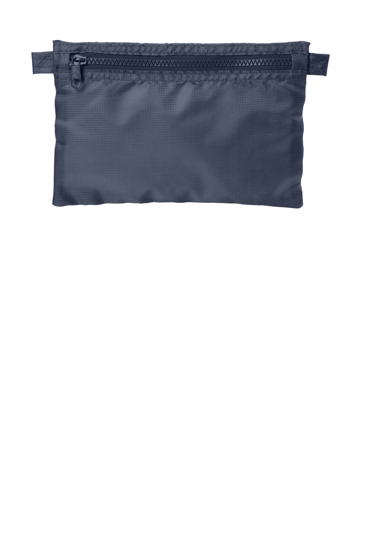 Port Authority Stash Pouch 5-pack in Titan Blue, flat front view showcasing compact, versatile storage pouches for organization.