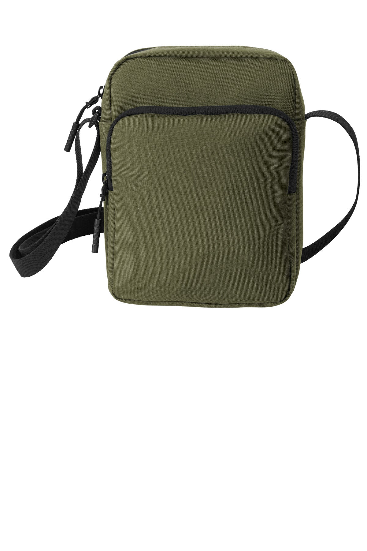 Olive green Port Authority upright crossbody bag BG918 with adjustable strap and multiple compartments, designed for everyday use.
