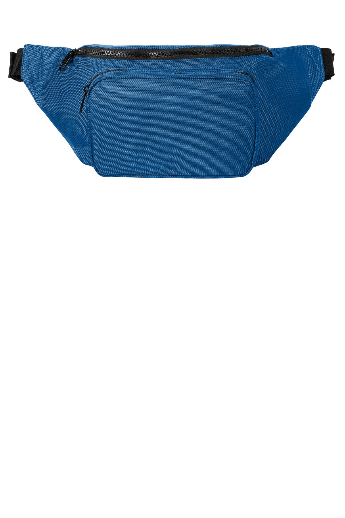 Port Authority large crossbody hip pack in true blue with adjustable strap and multiple compartments for convenience.