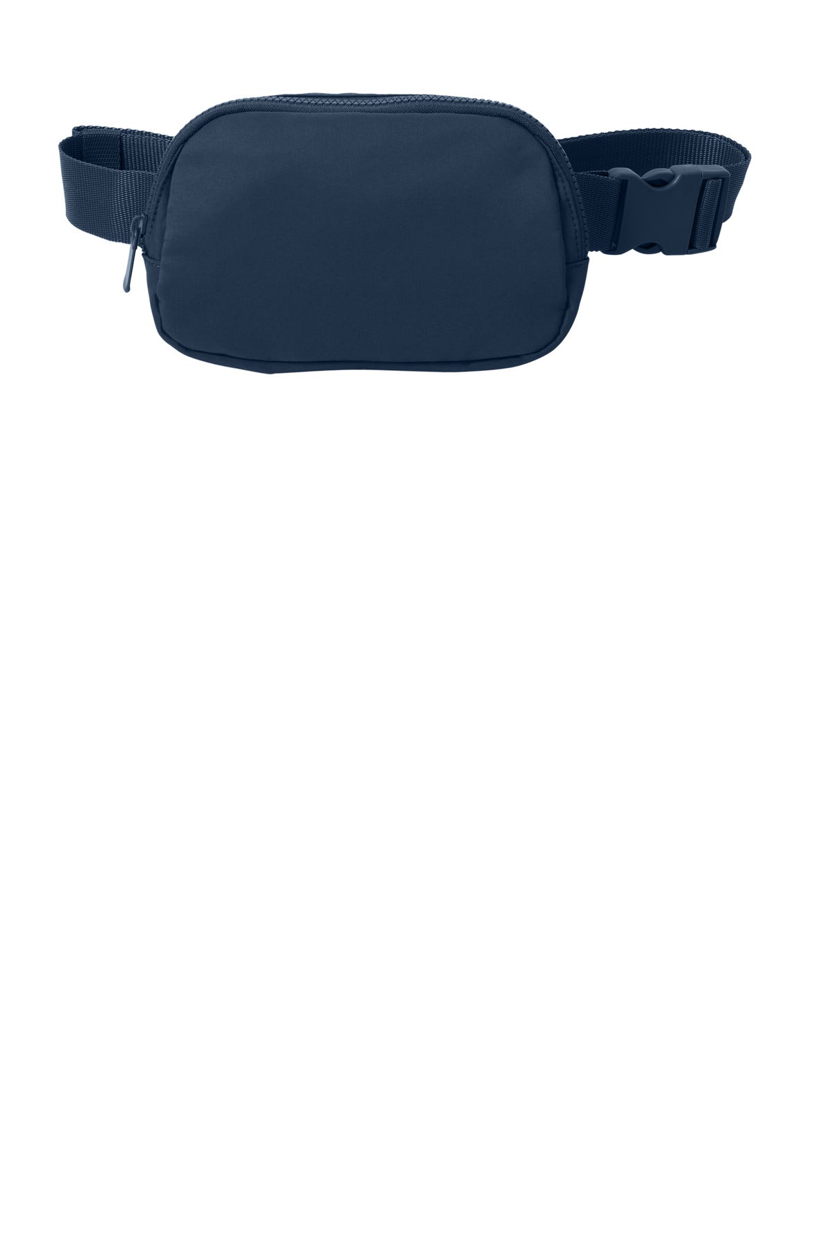 River blue Port Authority matte hip pack with front zip pocket and adjustable strap, suitable for casual use.