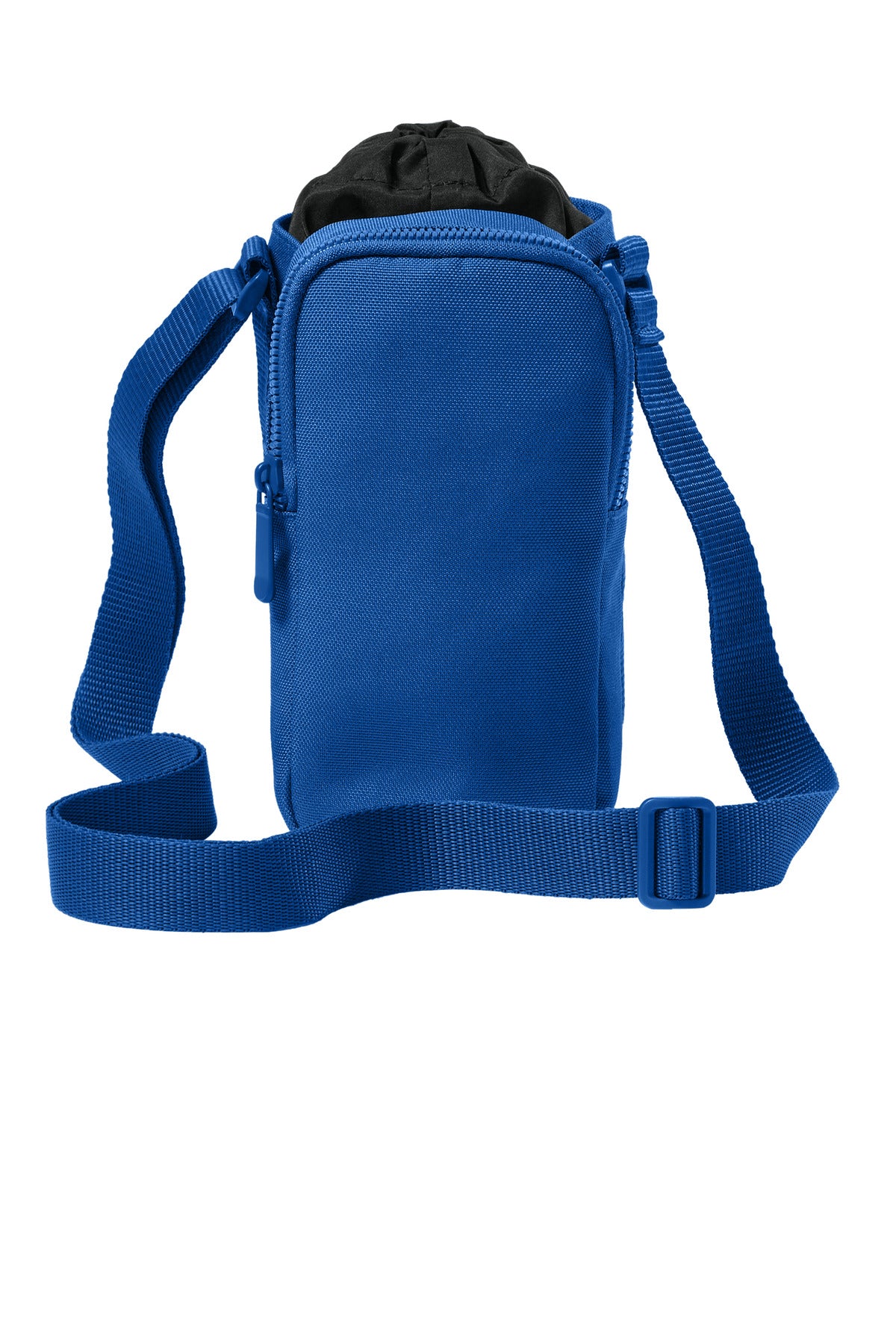 Port Authority matte Oxford hydration crossbody bag in true royal blue, front view showing adjustable strap and spacious main compartment.
