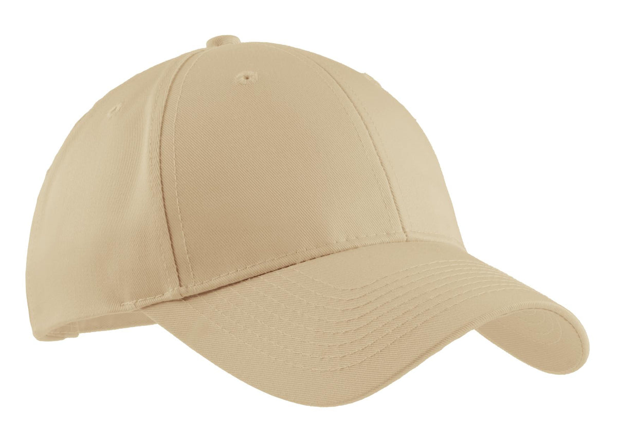 Stone Port Authority Easy Care Cap with flat front and adjustable strap, made from durable, low-maintenance fabric.