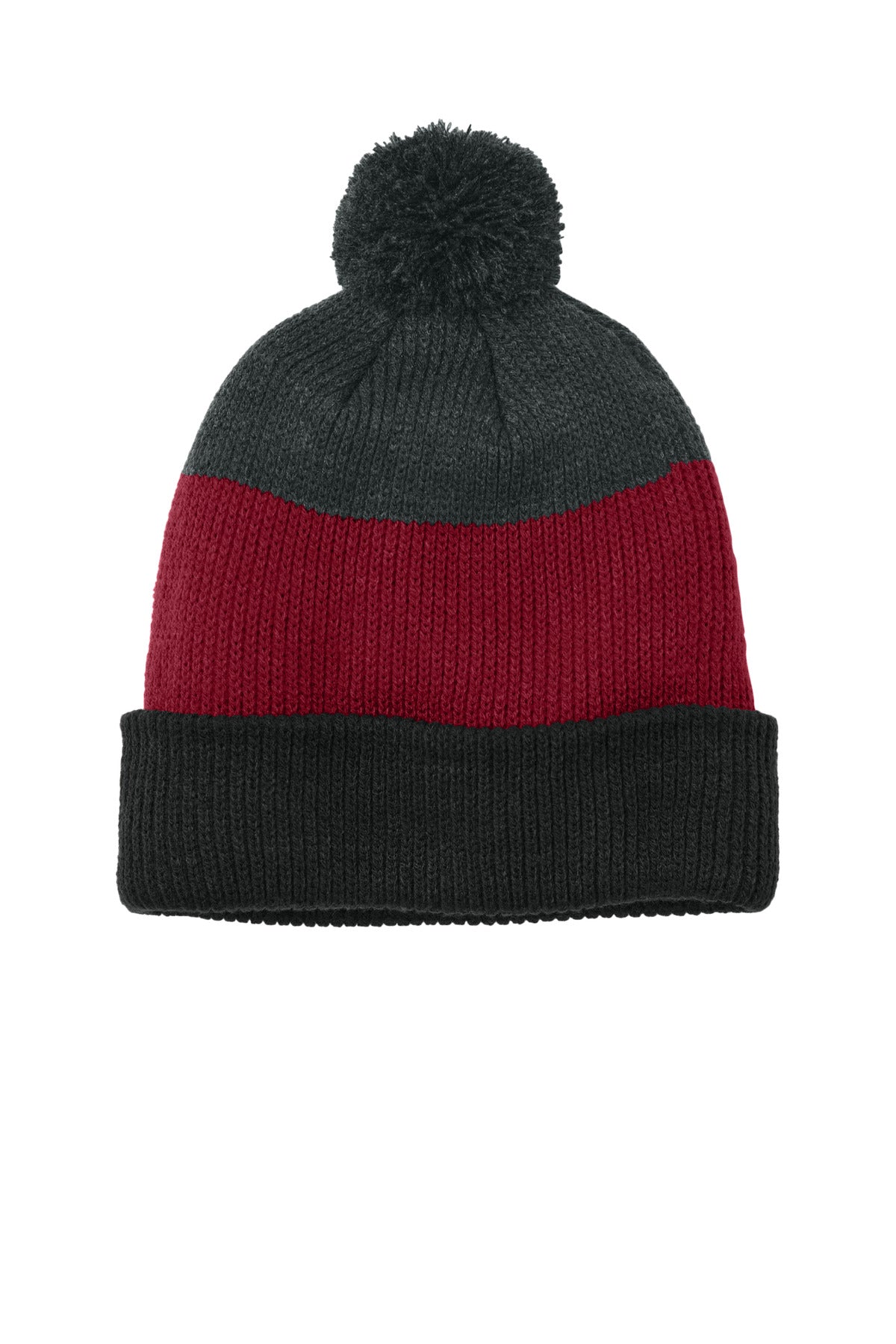Port Authority ®  Cozy Striped Pom Beanie C979 - Angelheart Embroidery and Screen Printing