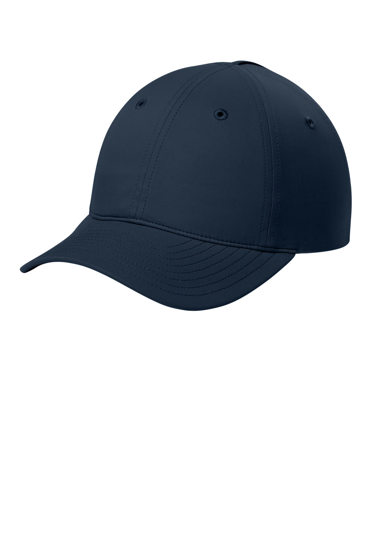 Port Authority All-Day Performance UPF Ponytail Cap in river blue and navy, with a stylish design and adjustable fit.