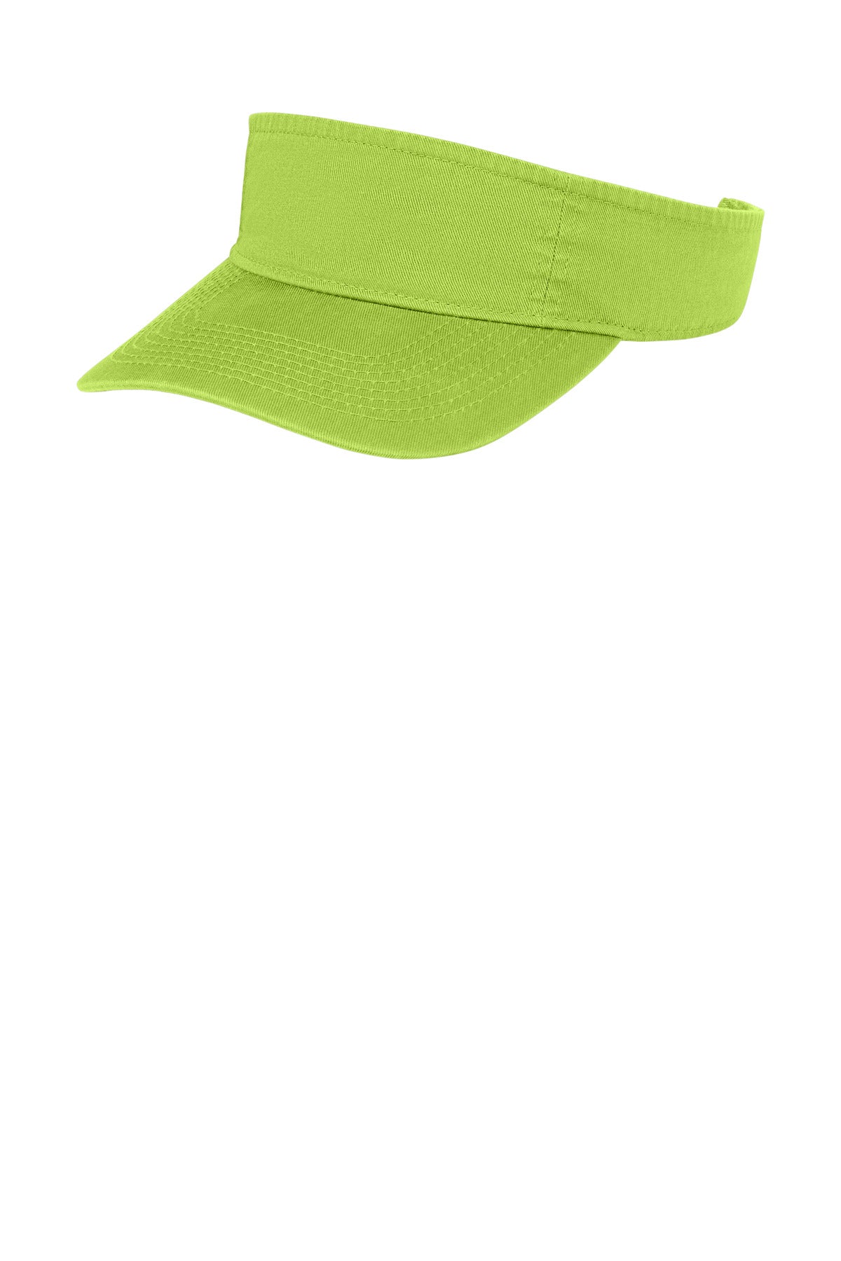 Port Authority Fashion Visor CP45 in green oasis, showing the front and curved brim on a plain background.
