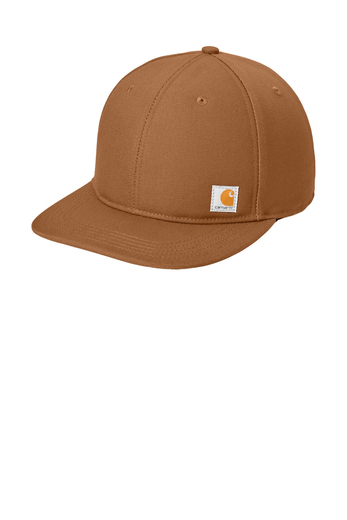 Carhartt Ashland cap in brown, shown from the left side, featuring durable fabric and classic design.