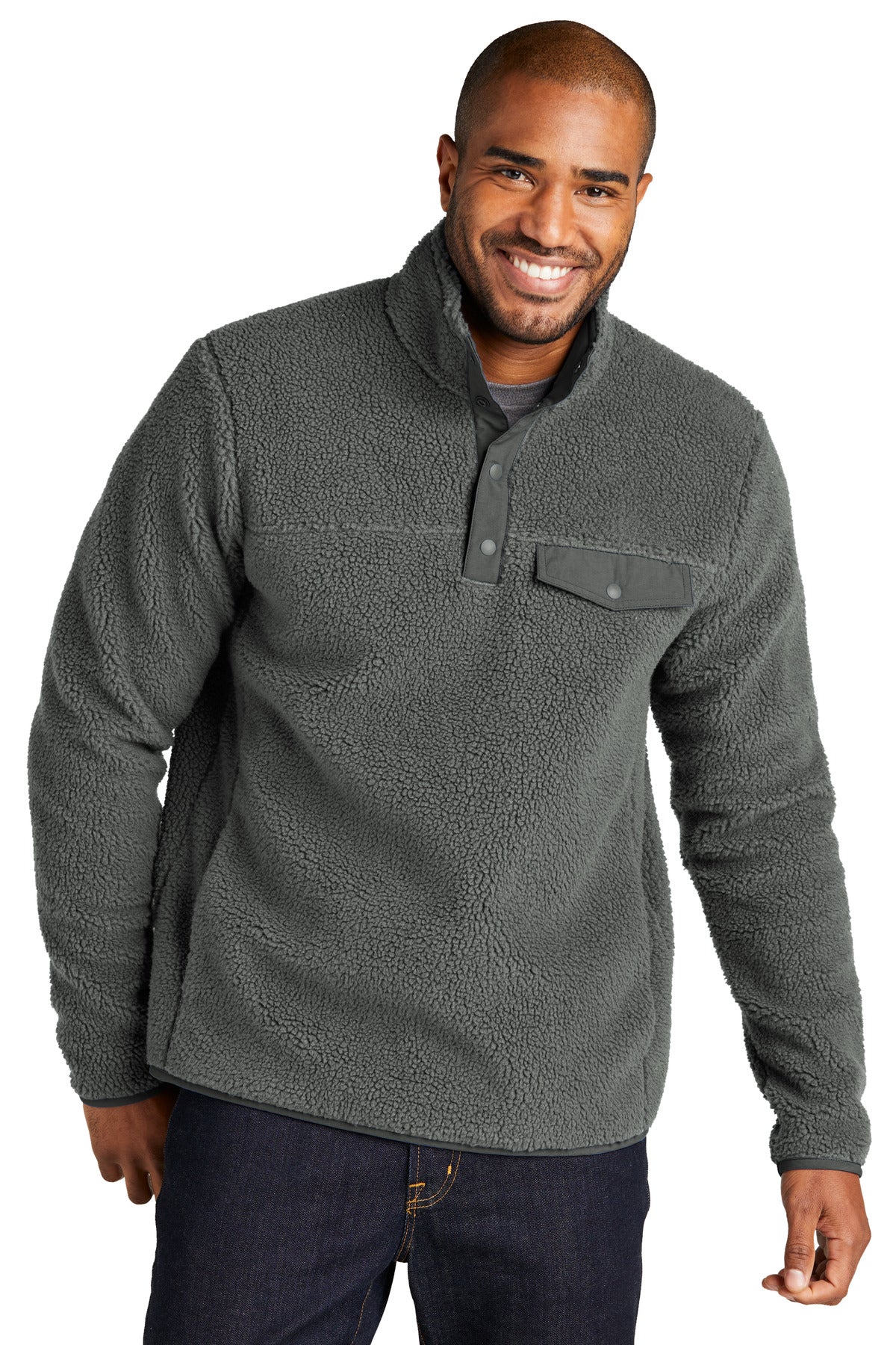 Port Authority ®  Camp Fleece Snap Pullover F140 - Angelheart Embroidery and Screen Printing