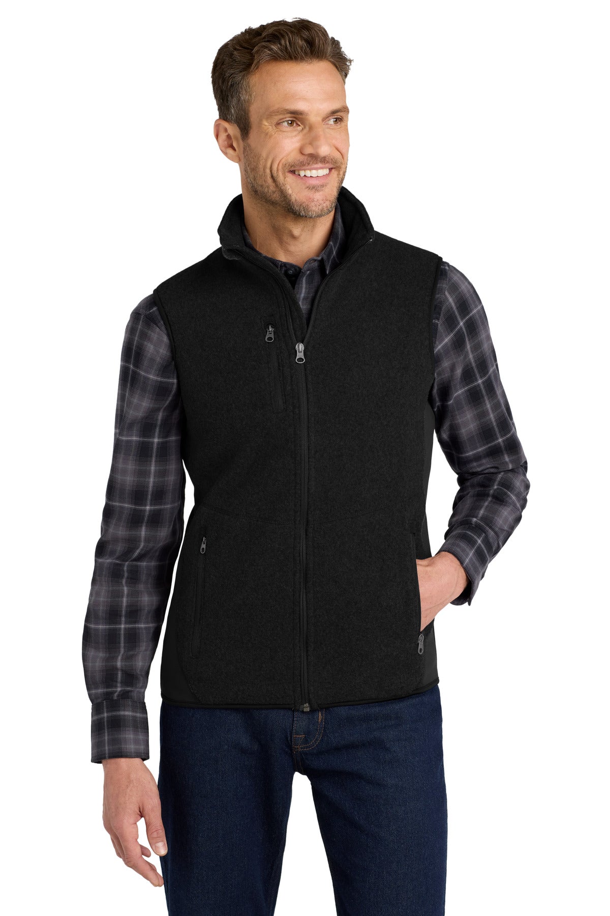 Port Authority ®  R-Tek ®  Pro Fleece Full-Zip Vest. F228 - Angelheart Embroidery and Screen Printing