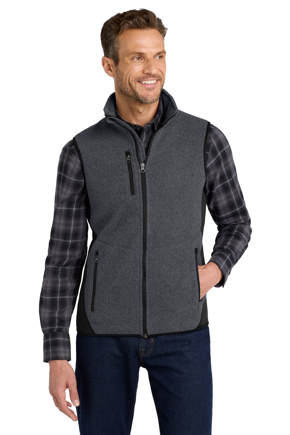 Port Authority ®  R-Tek ®  Pro Fleece Full-Zip Vest. F228 - Angelheart Embroidery and Screen Printing