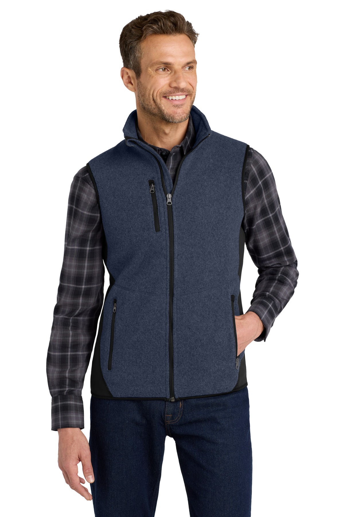 Port Authority ®  R-Tek ®  Pro Fleece Full-Zip Vest. F228 - Angelheart Embroidery and Screen Printing