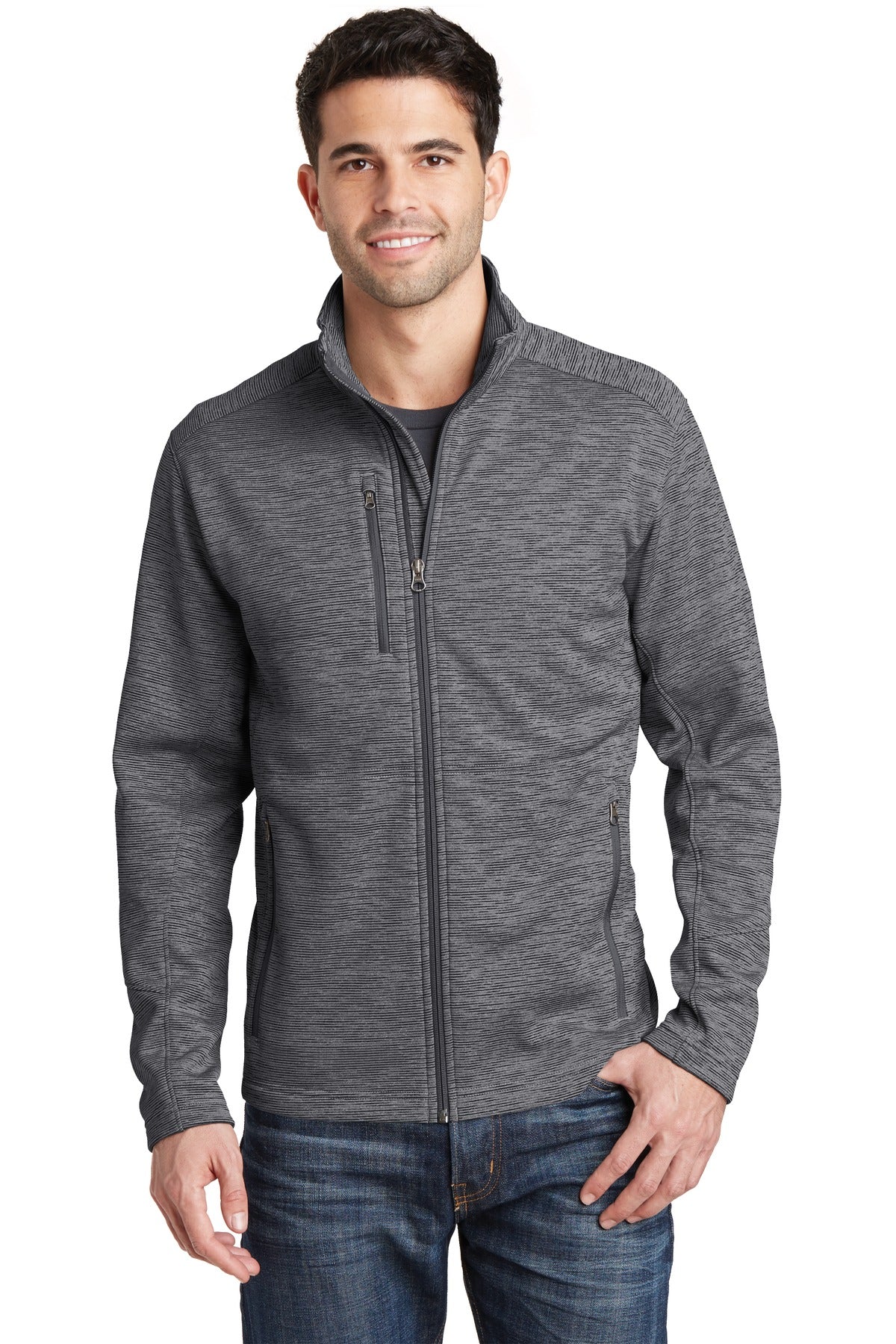 Port Authority ®  Digi Stripe Fleece Jacket. F231 - Angelheart Embroidery and Screen Printing