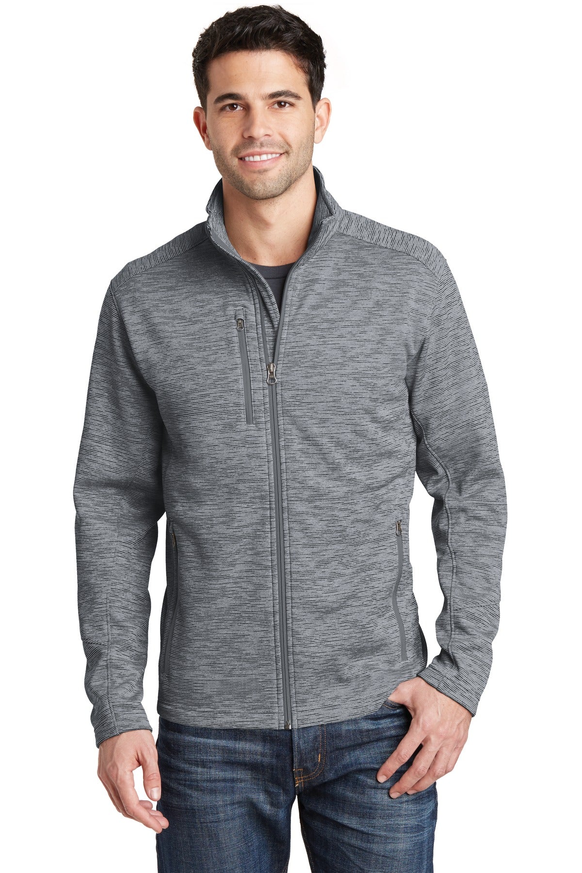 Port Authority ®  Digi Stripe Fleece Jacket. F231 - Angelheart Embroidery and Screen Printing