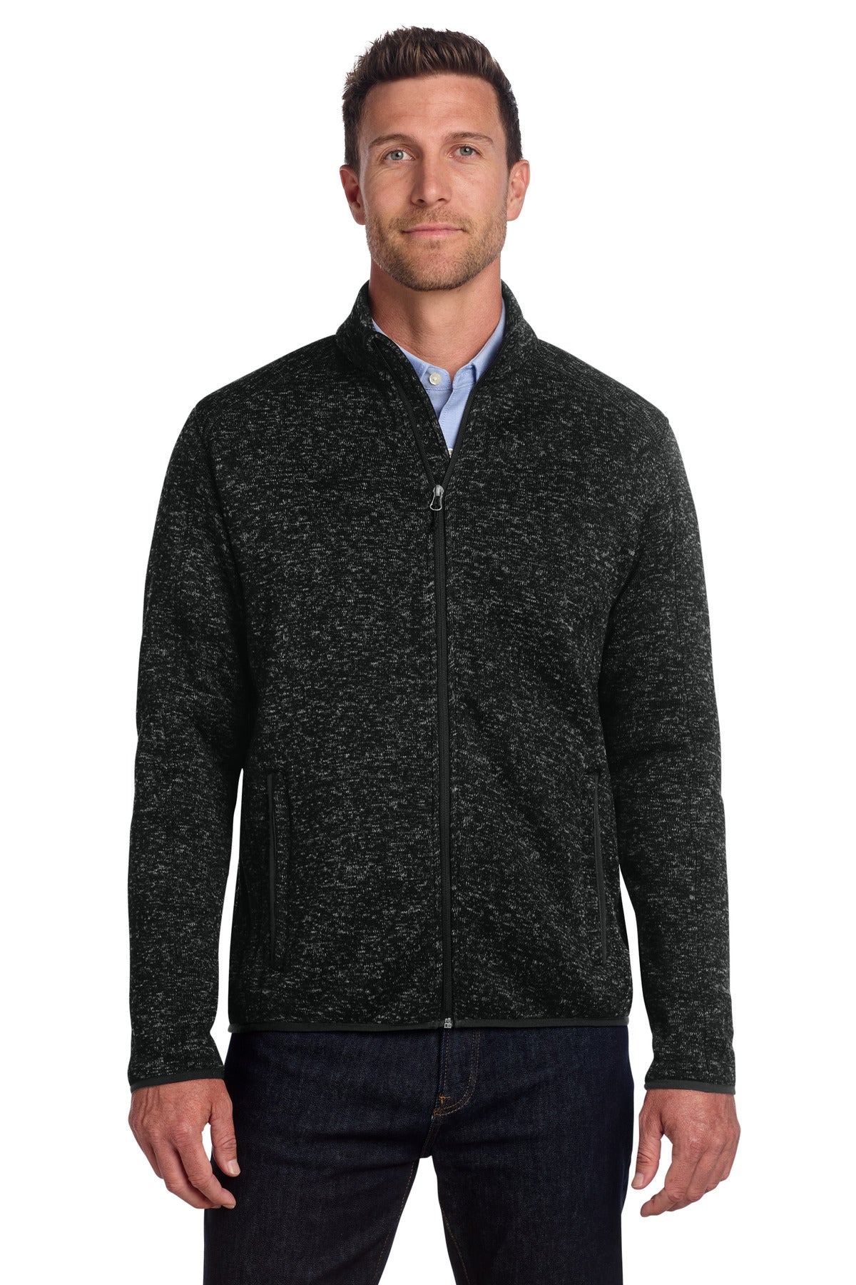 Port Authority ®  Sweater Fleece Jacket. F232 - Angelheart Embroidery and Screen Printing