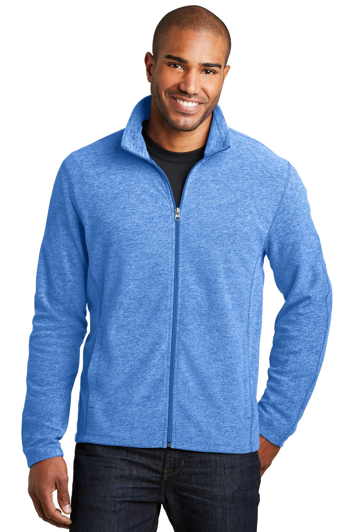 Port Authority ®  Heather Microfleece Full-Zip Jacket. F235 - Angelheart Embroidery and Screen Printing