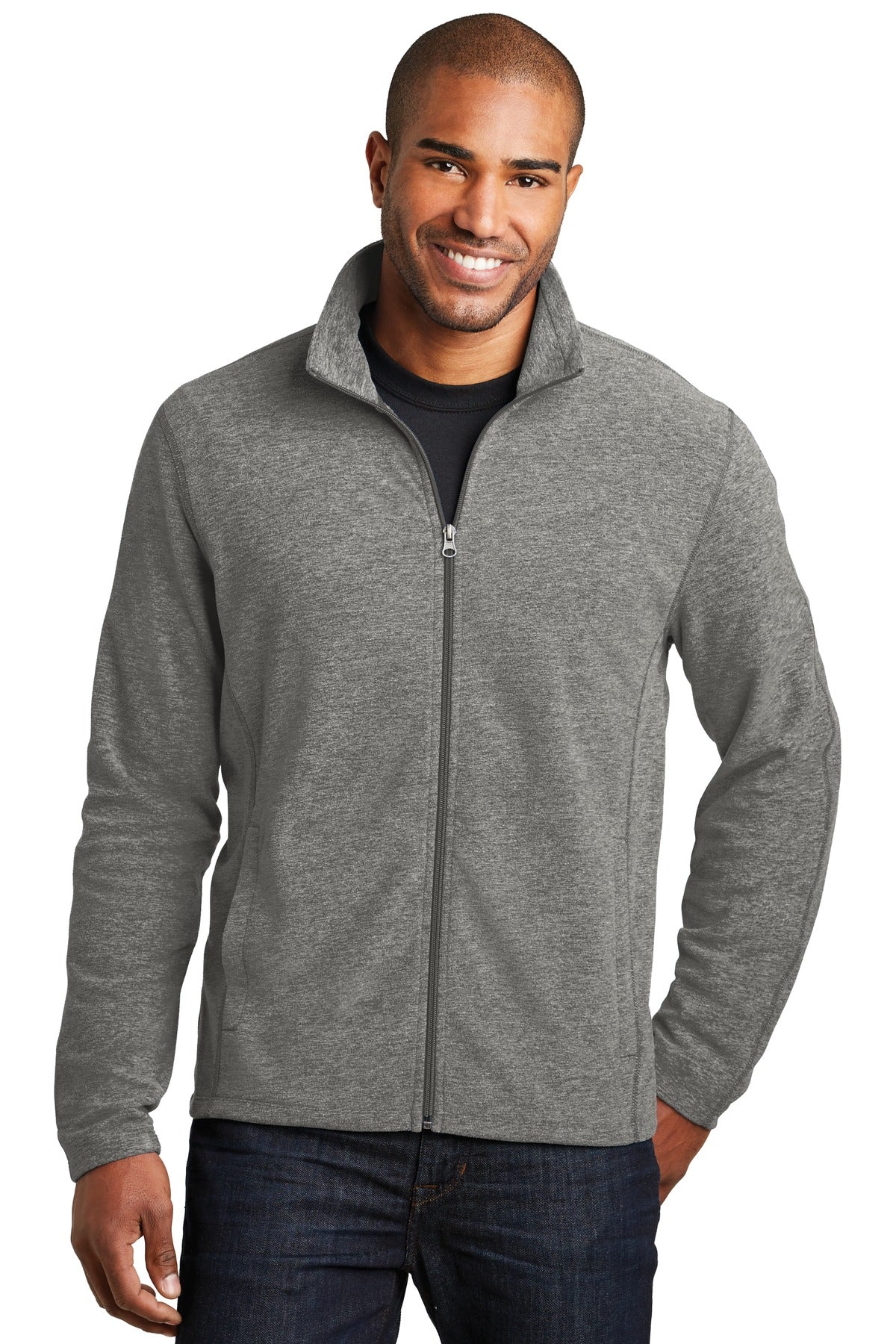 Port Authority ®  Heather Microfleece Full-Zip Jacket. F235 - Angelheart Embroidery and Screen Printing