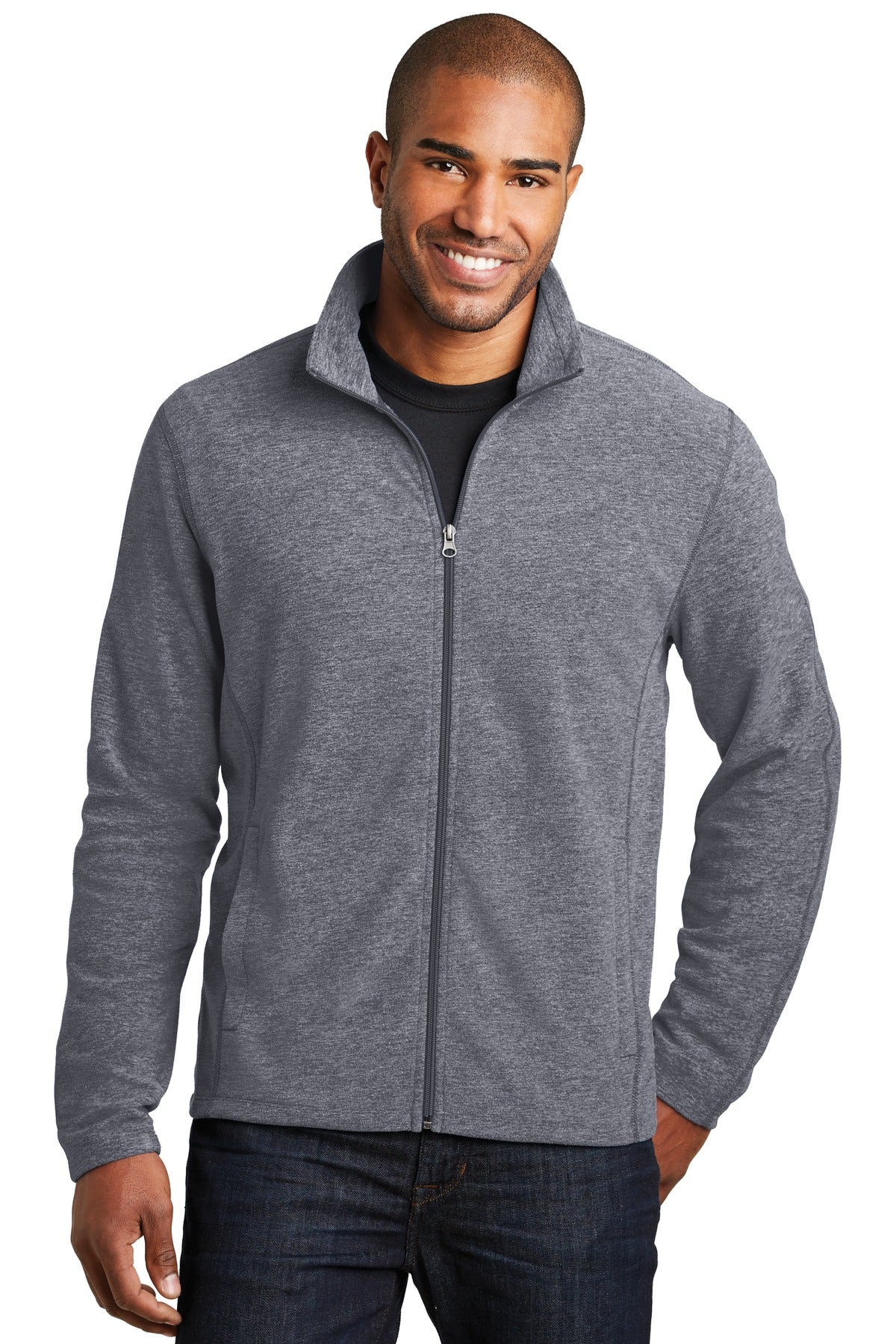 Port Authority ®  Heather Microfleece Full-Zip Jacket. F235 - Angelheart Embroidery and Screen Printing