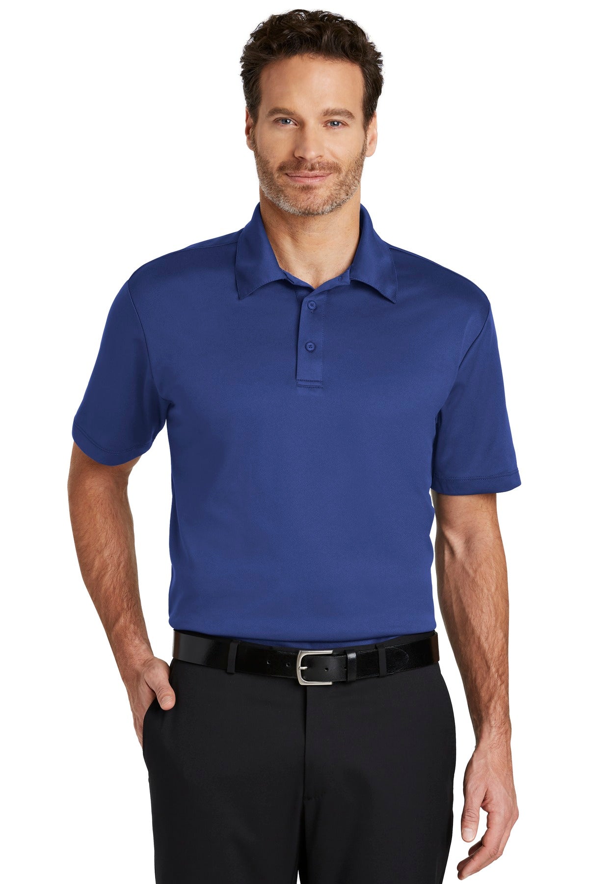 Royal Port Authority Silk Touch™ Performance Polo K540 worn by a model, showing front view of the lightweight, comfortable polo shirt.