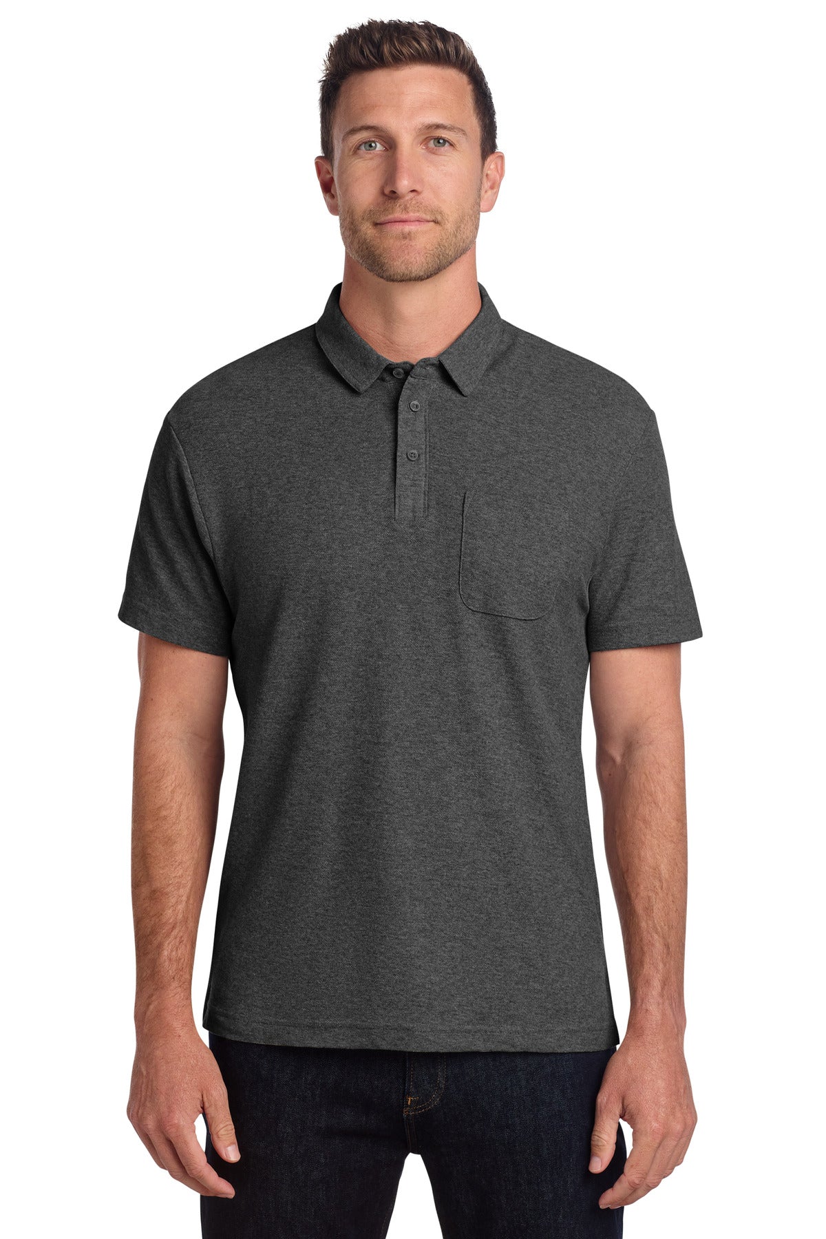 Port Authority ®  C-FREE ®  Cotton Blend Pique Pocket Polo K868 - Angelheart Embroidery and Screen Printing