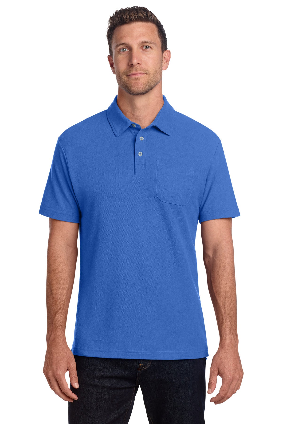 Port Authority ®  C-FREE ®  Cotton Blend Pique Pocket Polo K868 - Angelheart Embroidery and Screen Printing