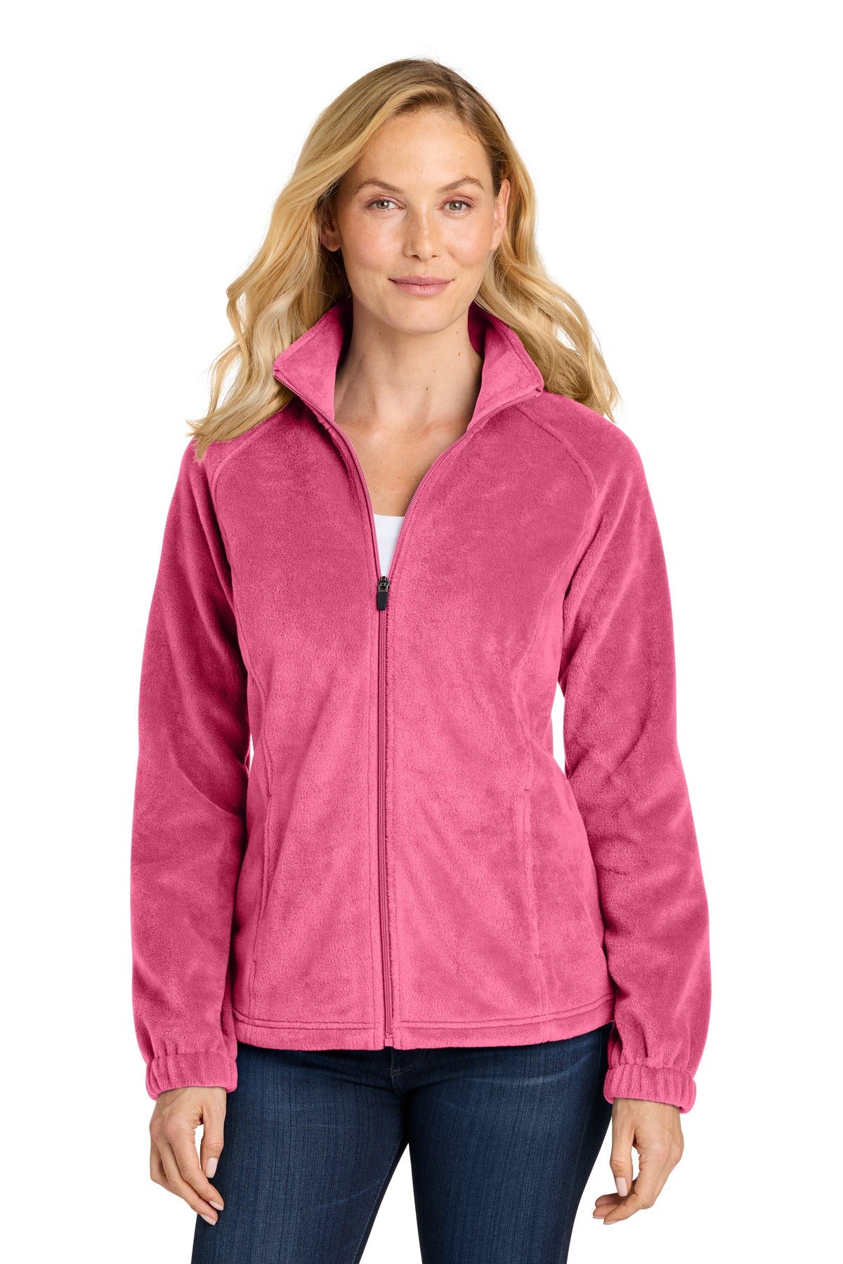 Port Authority ®  Women's Plush Fleece Full-Zip Jacket L190 - Angelheart Embroidery and Screen Printing