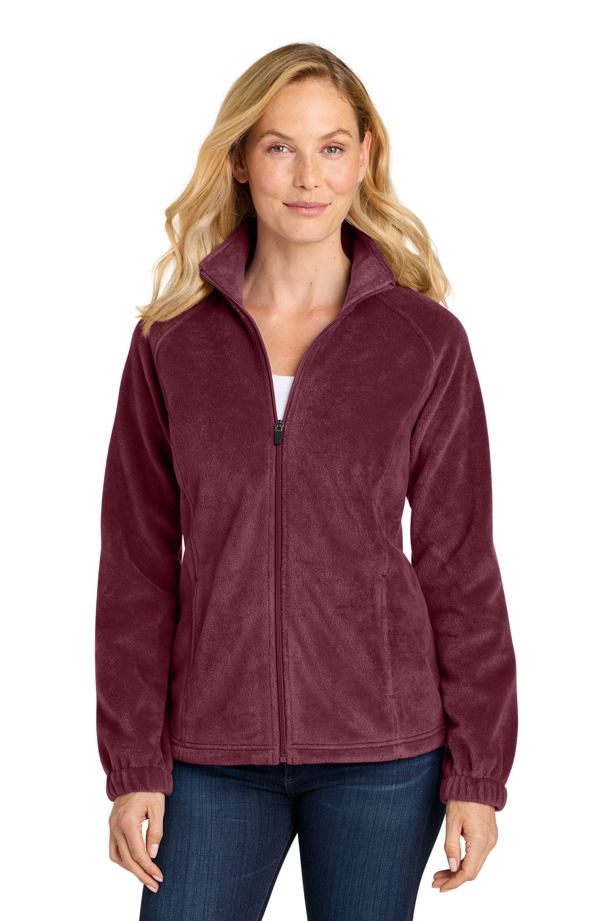 Port Authority ®  Women's Plush Fleece Full-Zip Jacket L190 - Angelheart Embroidery and Screen Printing