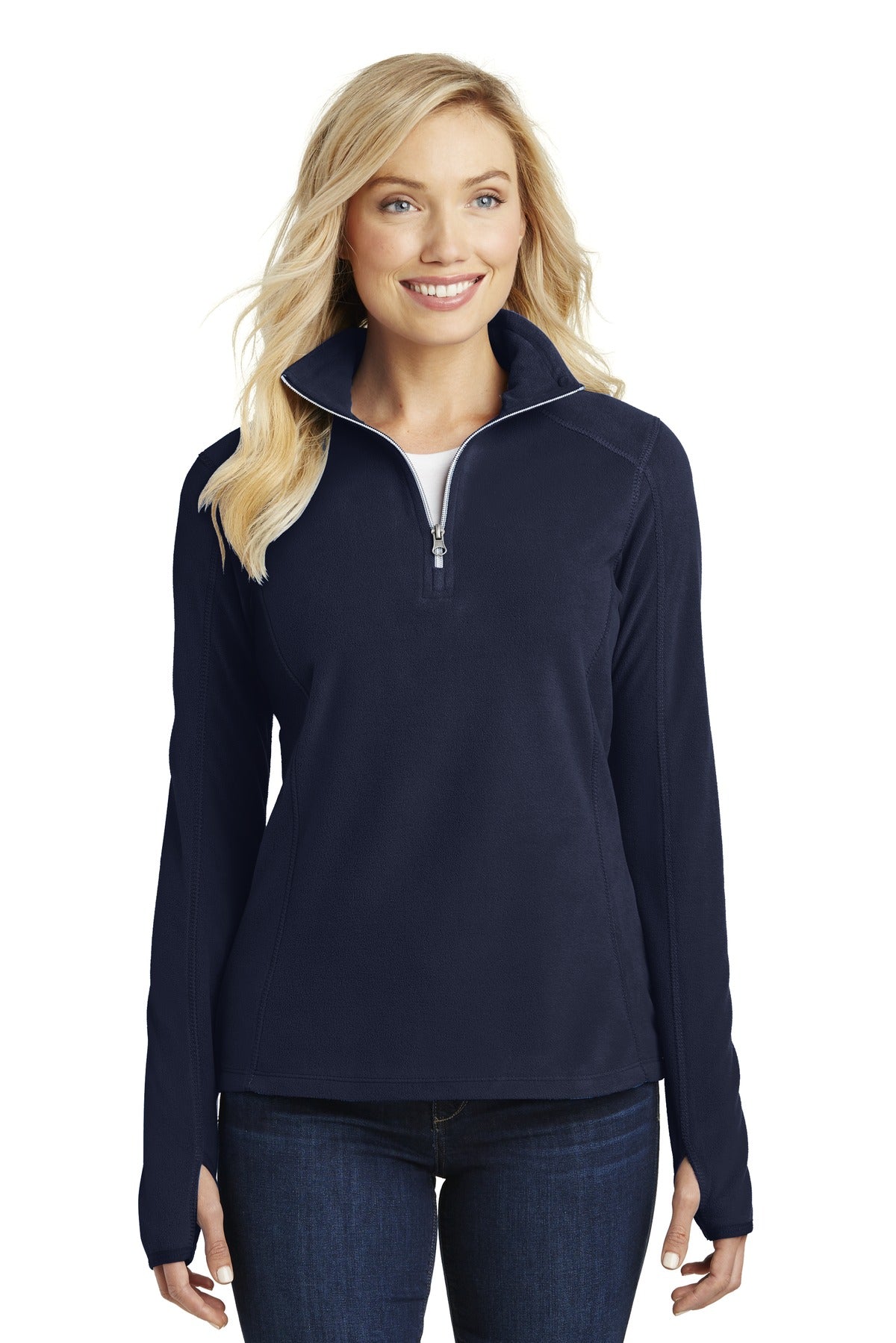 Port Authority ®  Women's Microfleece 1/2-Zip Pullover. L224 - Angelheart Embroidery and Screen Printing